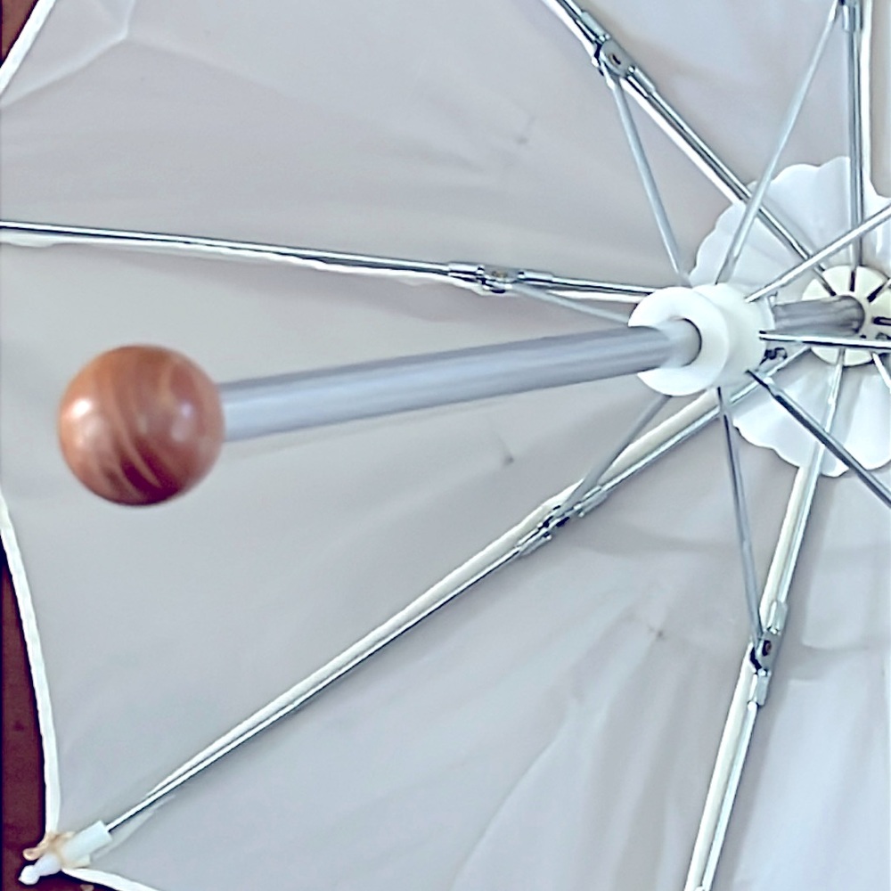 Lot 6 Miniature Parasols Umbrellas Baby Wedding SHOWER Party Favors Doll Accents - Picture 7 of 16